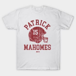 Patrick Mahomes Kansas City Helmet Font T-Shirt